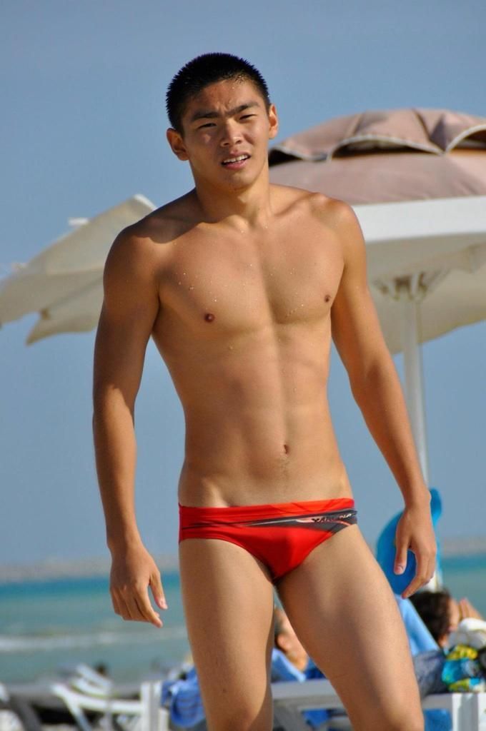 Asian man speedo