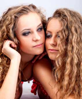 best of Twins lesbian Very young