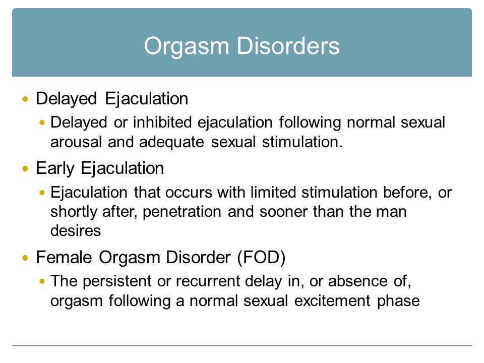 Absent ejaculation orgasm