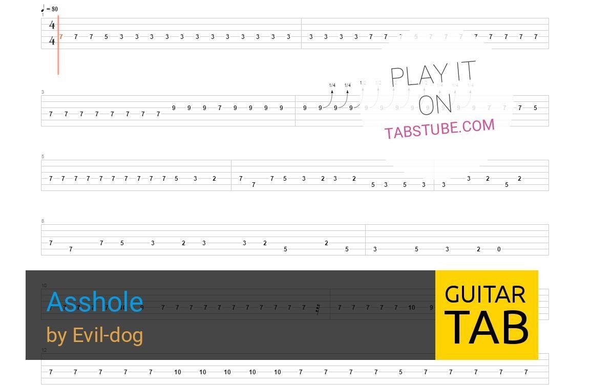 Asshole guitar tab