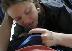 Girl suck uncut cock