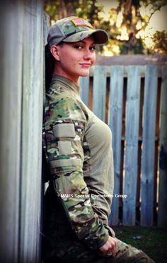 Amateur soldier girl