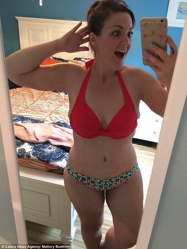 Fat lady in bikini panties