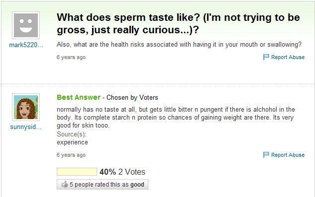 best of Taste Is good sperm