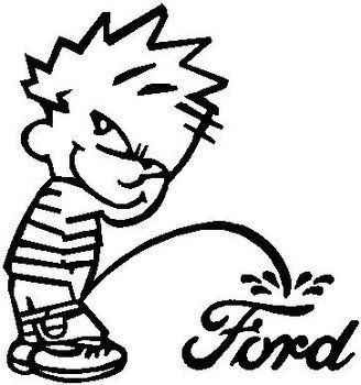 Peeing on ford image